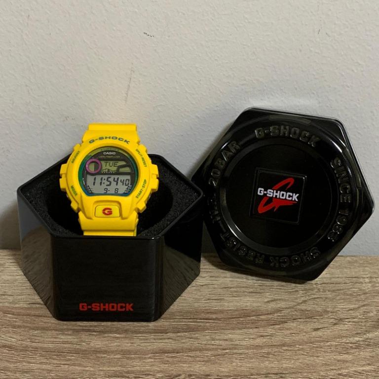 Casio Gshock Glx 6900a 9 G Lide Moon Phase G Shock Yellow Watch Not Dw 6900 Men S Fashion Watches On Carousell