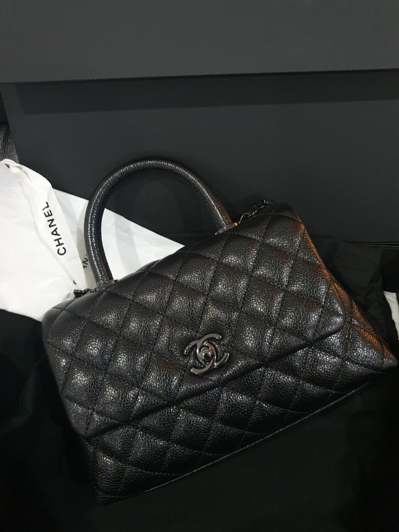 SALE! Chanel Coco Handle Mini So Black Caviar, Women's Fashion