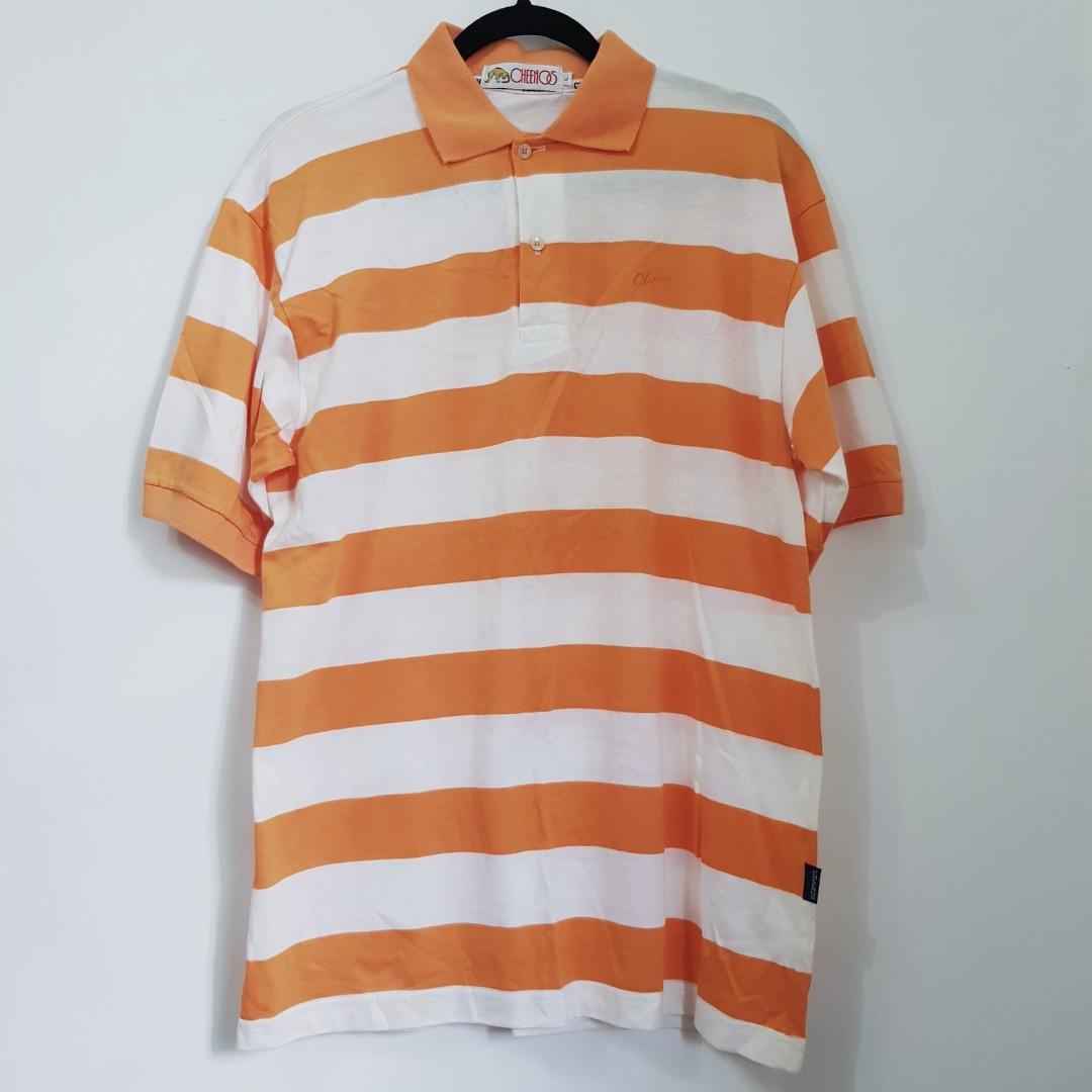 cheenos orange and white polo shirt, Men's Fashion, Tops & Sets ...