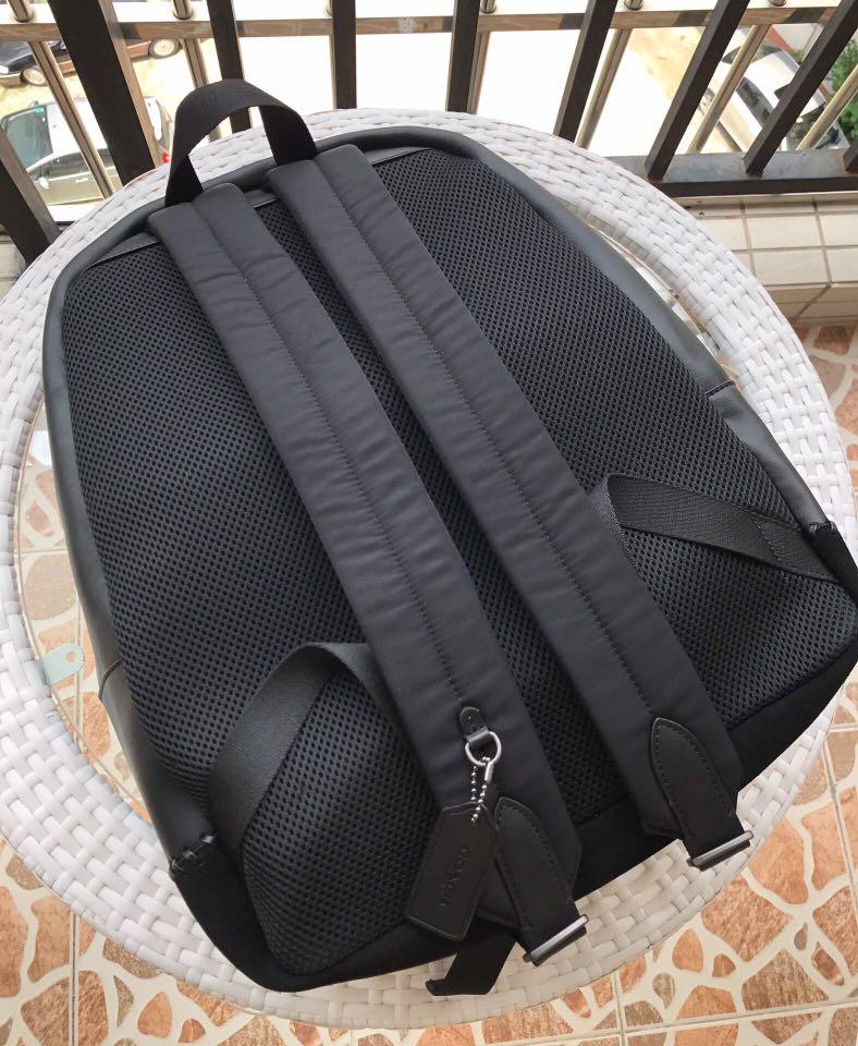 COACH CHARLES BACKPACK WITH BASEBALL STITCH (COACH F11250) ANTIQUE  NICKEL/BLACK, Men's Fashion, Bags, Backpacks on Carousell