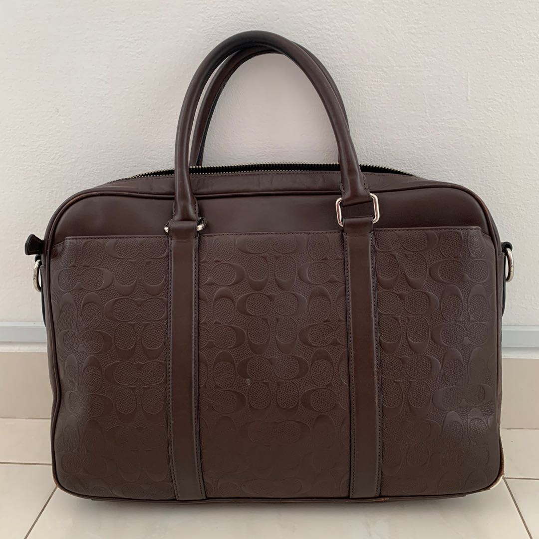 coach perry slim briefcase