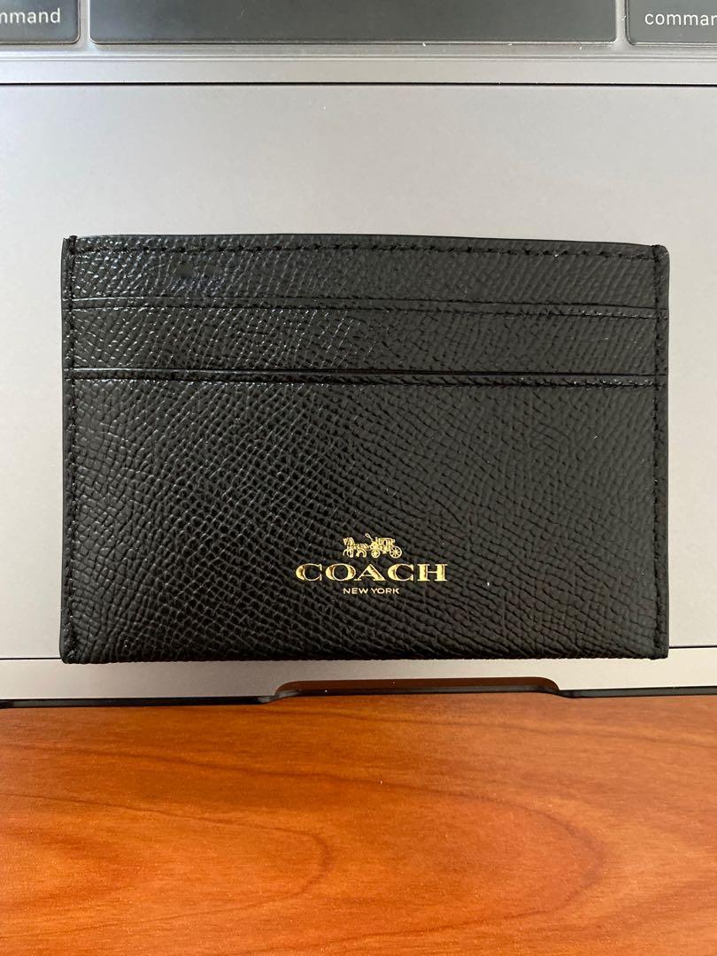 coach swivel card case