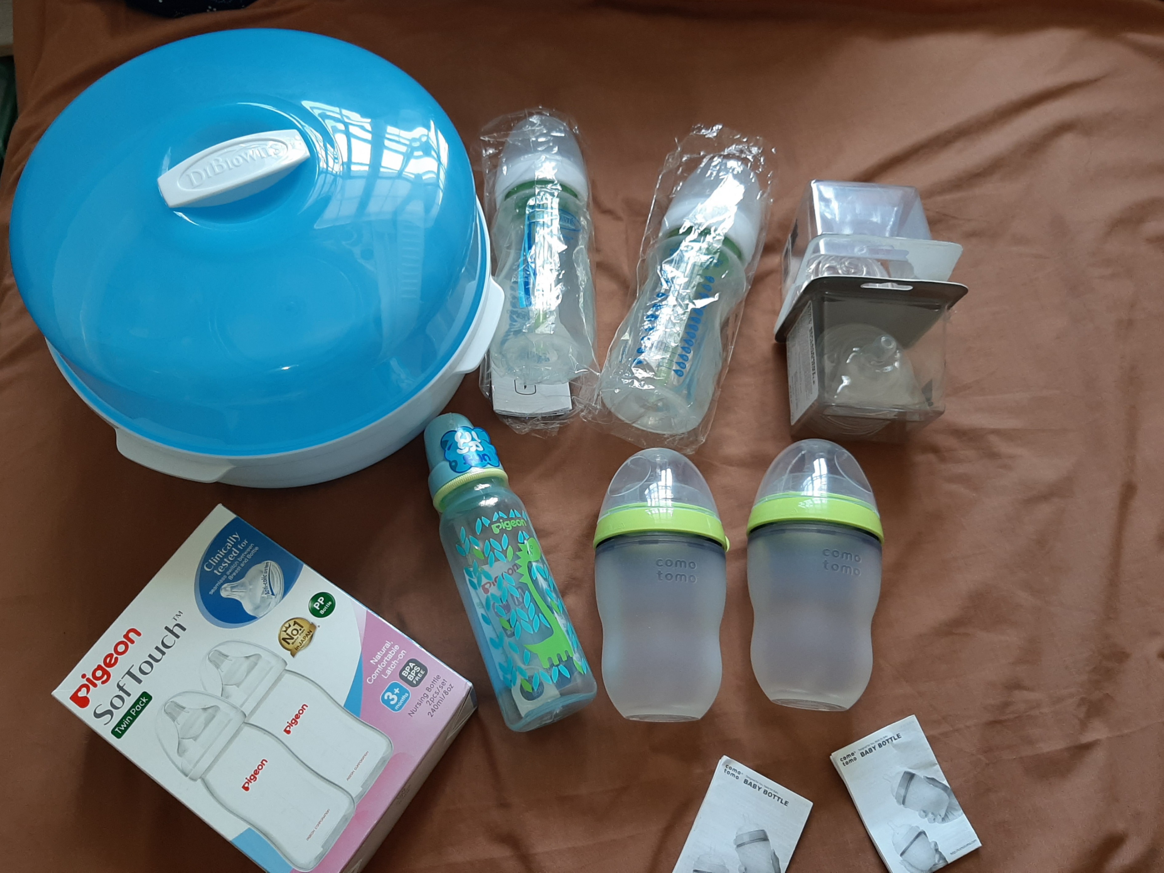 Comotomo Pigeon Dr Brown's Chicco Baby Feeding Bottles ...