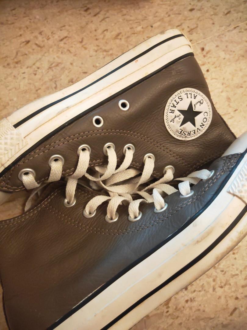 All grey leather converse 2025