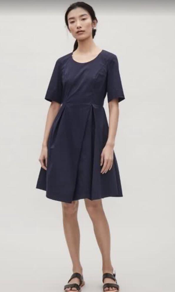 Cos navy blue dress deals