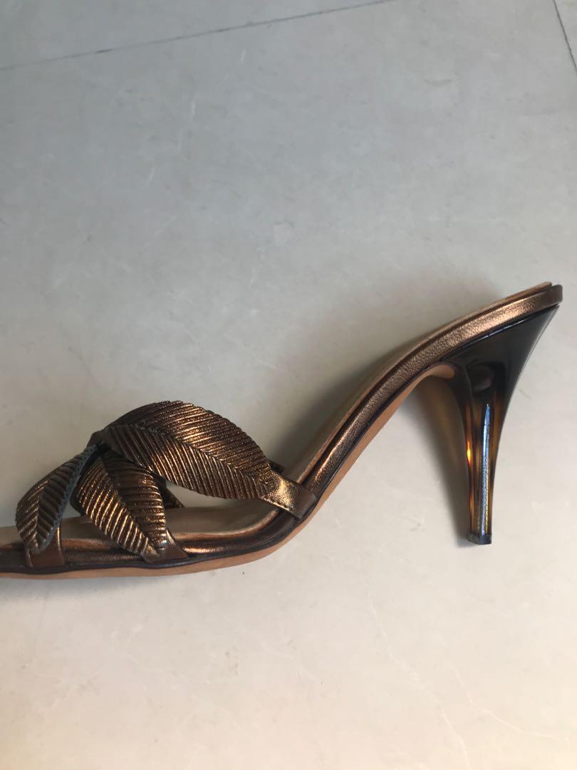 Gold designer heels top