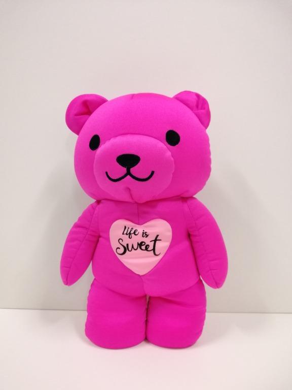 dark pink teddy bear