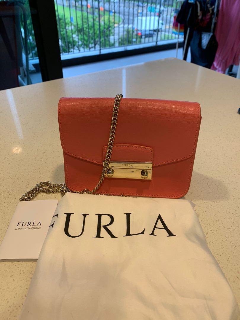 Furla mini sling bag top