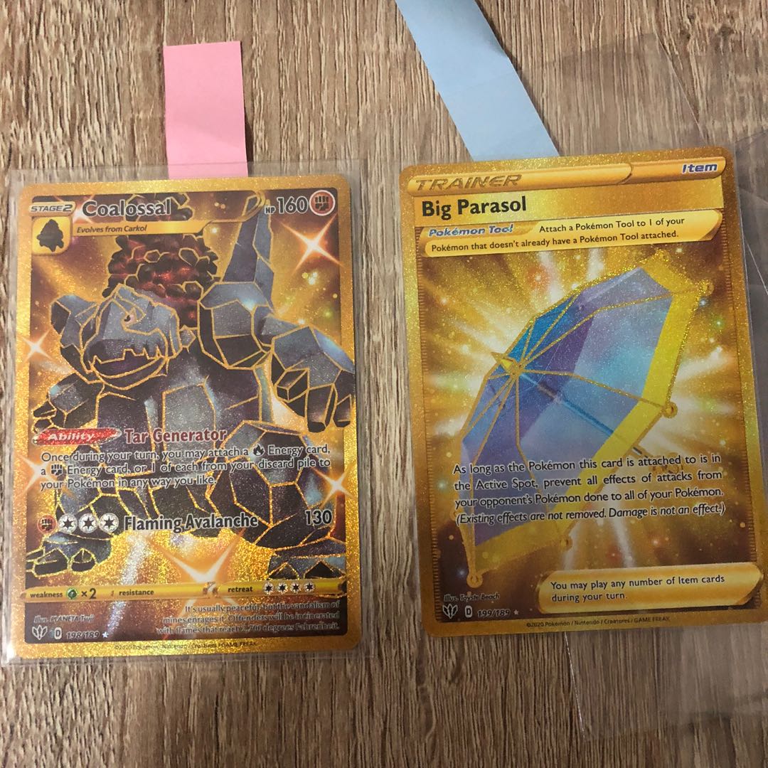 pokemon darkness ablaze gold cards Big Parasol