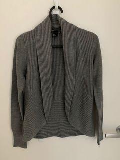 Gray knit cardigan
