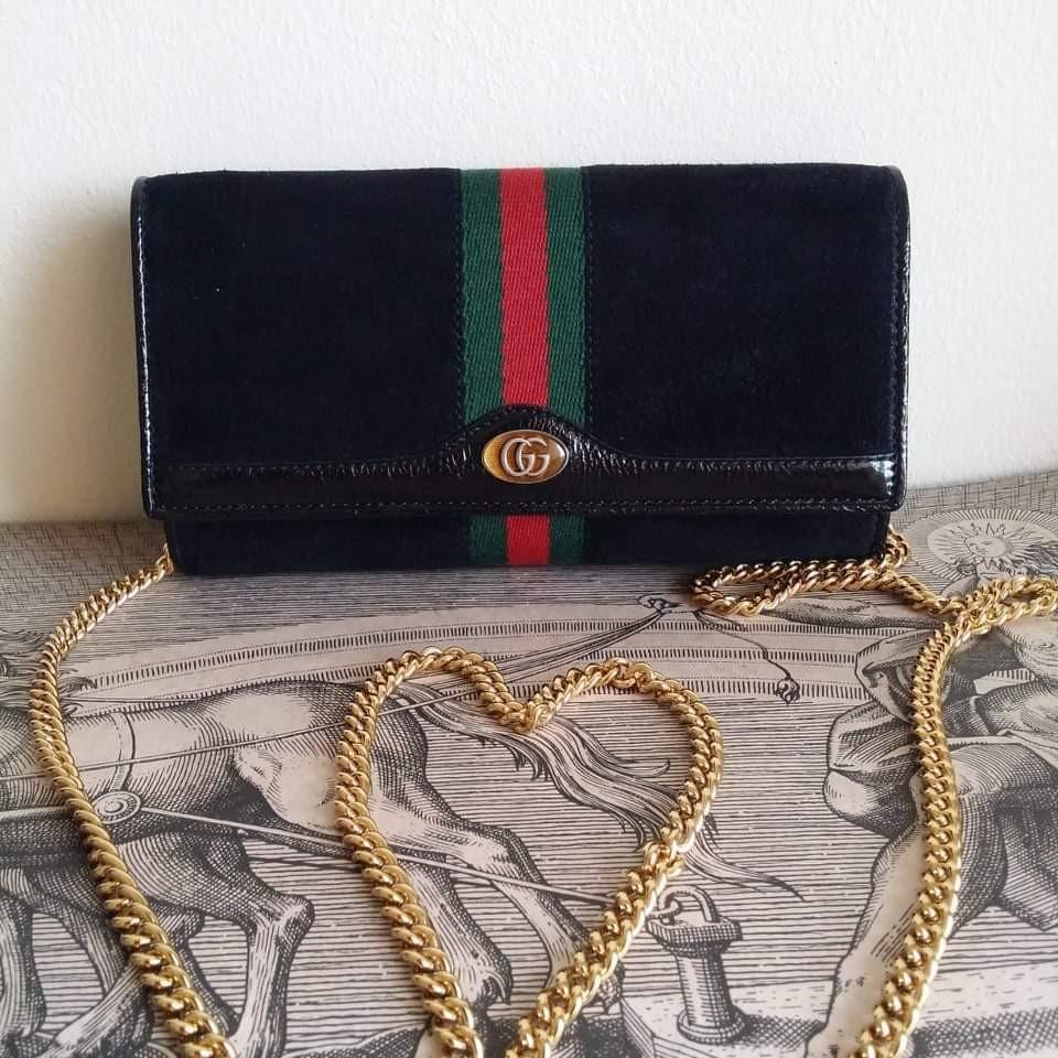 Ophidia suede chain hotsell wallet
