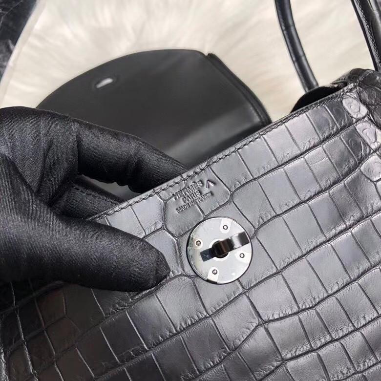Hermes croco lindy, Luxury, Bags & Wallets on Carousell