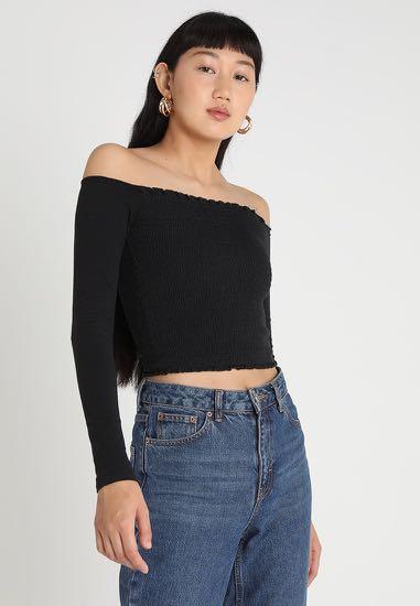 Hollister off the shoulder shirt on sale