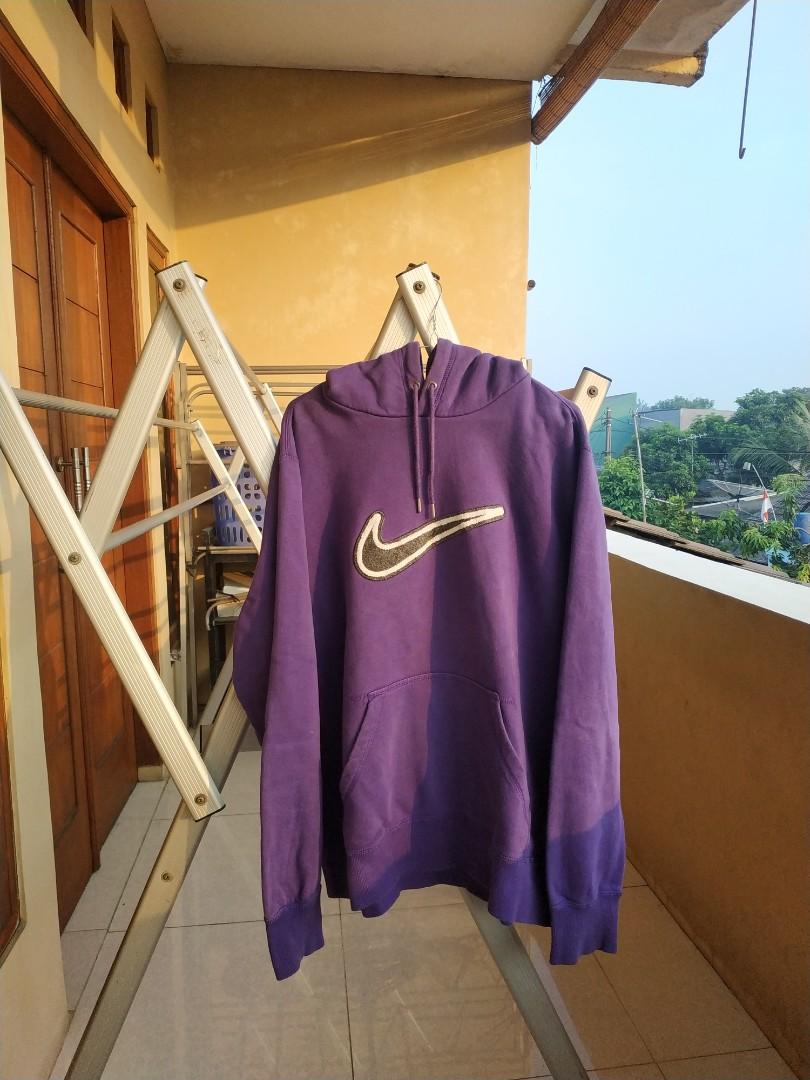 nike purple swoosh hoodie