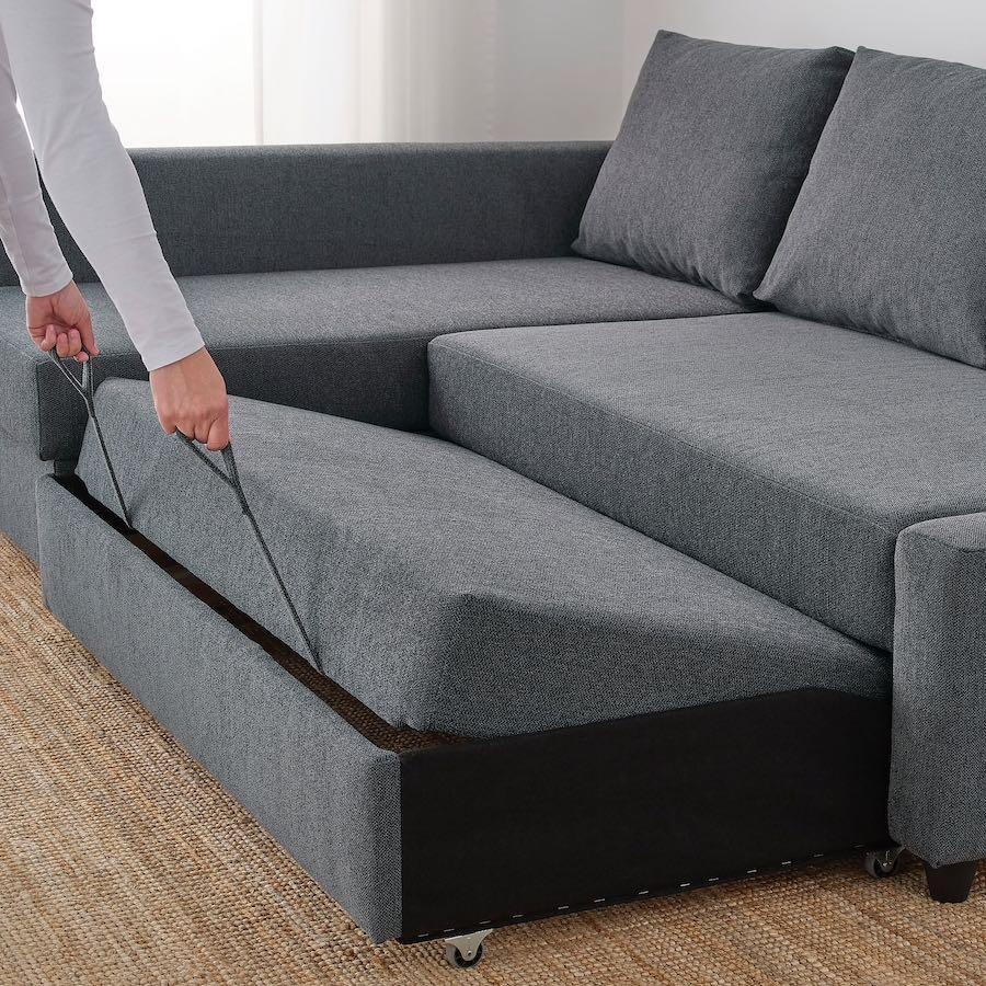 Ikea Friheten Sofa Bed Storage Dark Grey Home Furniture Furniture On Carousell