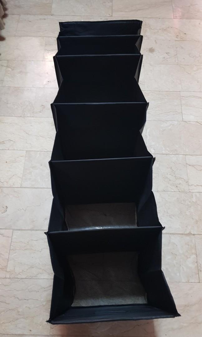 Ikea Skubb 6 compartment (Category: Storage Boxes & Baskets) located in Quezon City. Submitted by smallblackant (Listing ID 219741877, Image 2). Description: Ikea Skubb with 6 storage compartments Black Width: 35 cm Depth: 45 cm Height: 125 cm EUC.