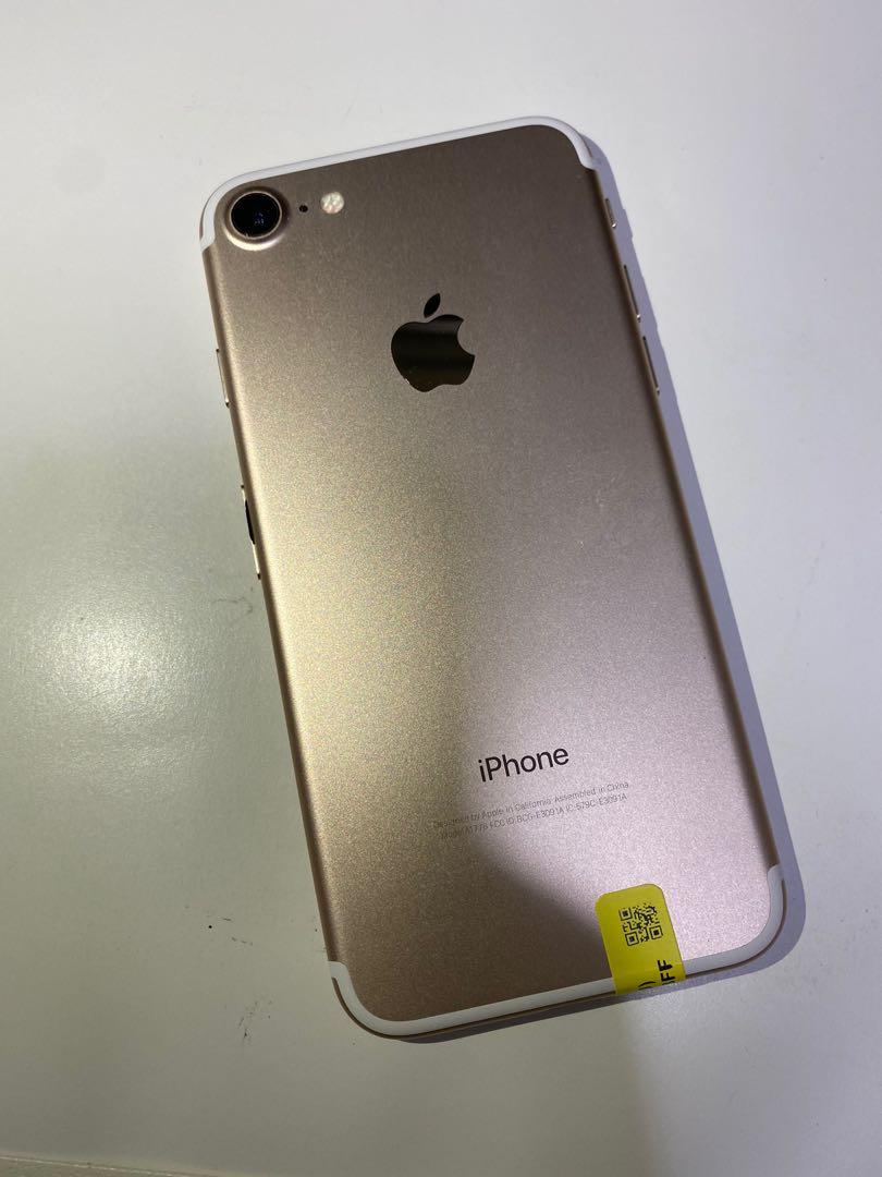 iPhone 7 256gb 金色完美無花100%work 電池100%, 手提電話, 手機