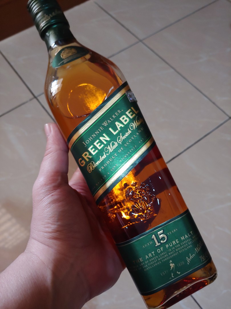 Johnny Walker Green Label Pure Malt, 15yo, 750ml. langka ...