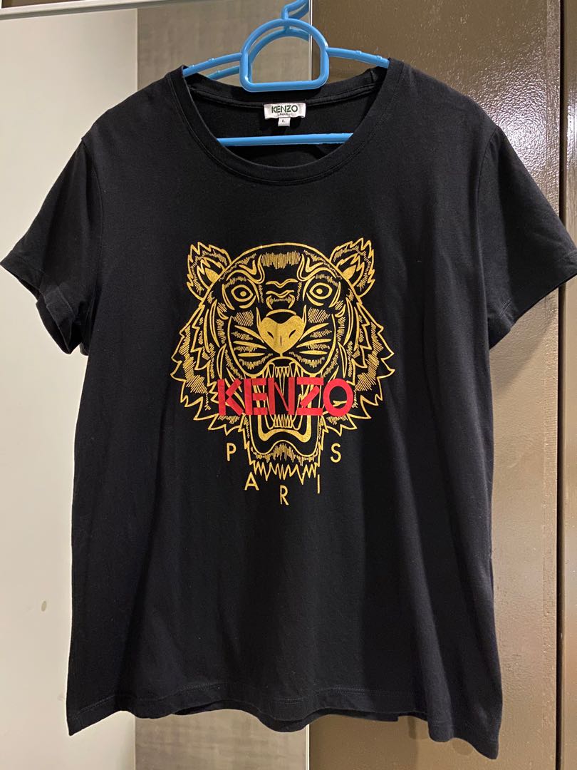kenzo t shirt black and gold