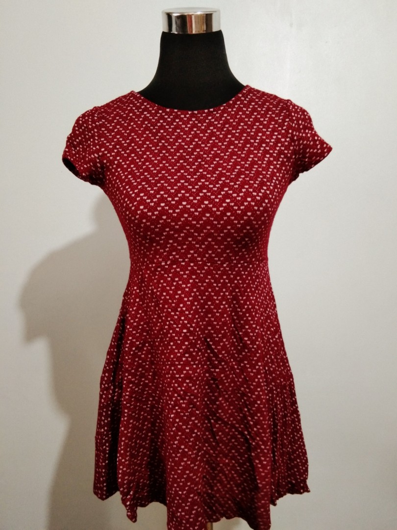 maroon mini dress
