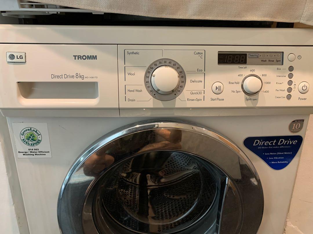 LG Direct Drive 8kg Washing Machine, TV & Home Appliances, Washing