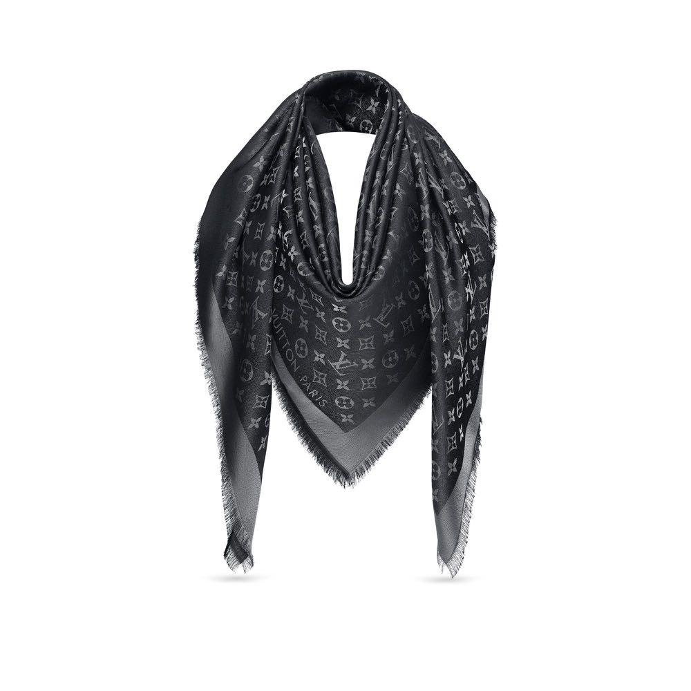 Louis Vuitton Monogram Black Silver shawl, Women's Fashion, Dresses & Sets,  Traditional & Ethnic wear on Carousell