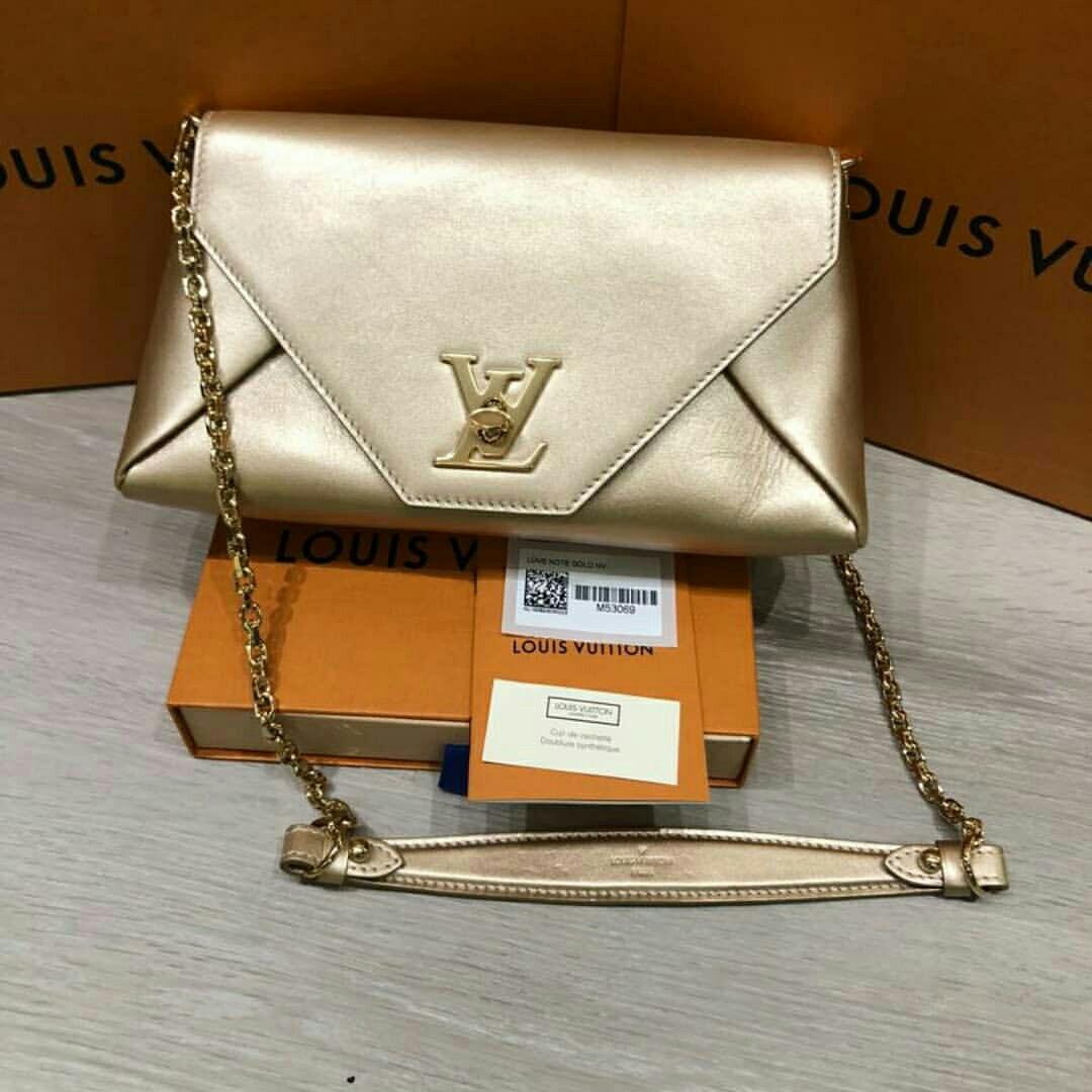 Louis Vuitton Love Note Gold Bag, Luxury, Bags & Wallets on Carousell