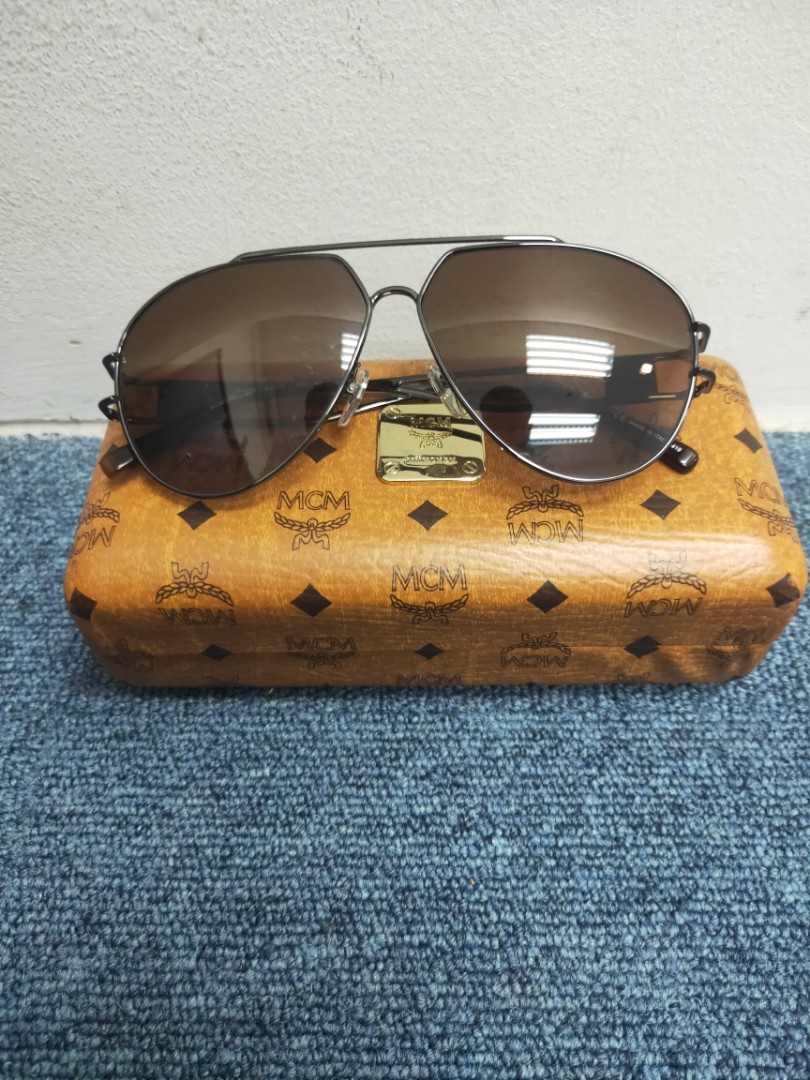 NEW MCM143S 210 Brown store & Gold Sunglasses 63mm with MCM Case