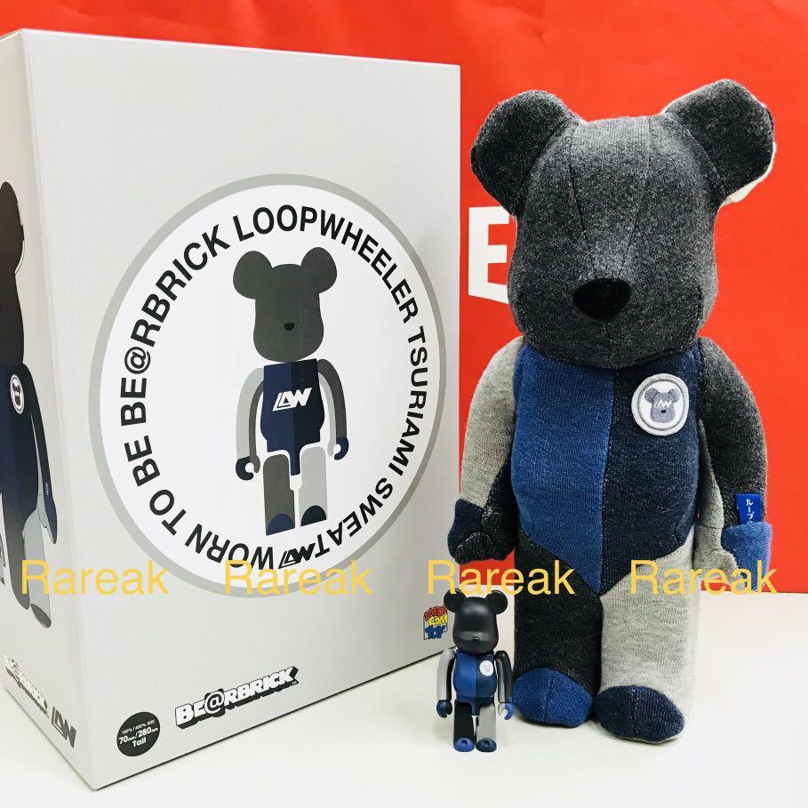 Medicom Bearbrick 2018 Loopwheeler HF 400% + 100% Flocky be