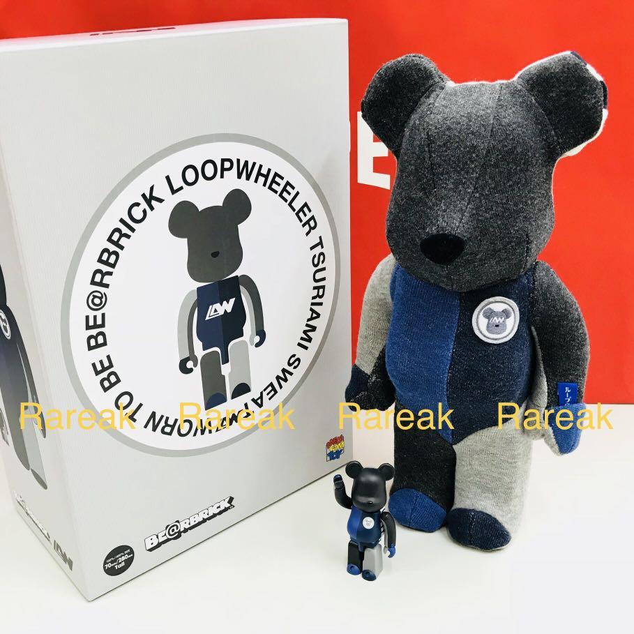 Medicom Bearbrick 2018 Loopwheeler HF 400% + 100% Flocky be