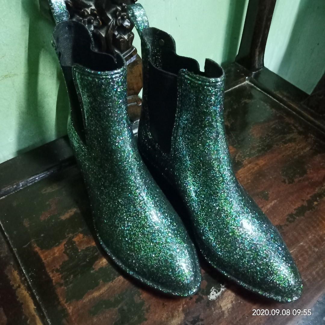 green boots shoes
