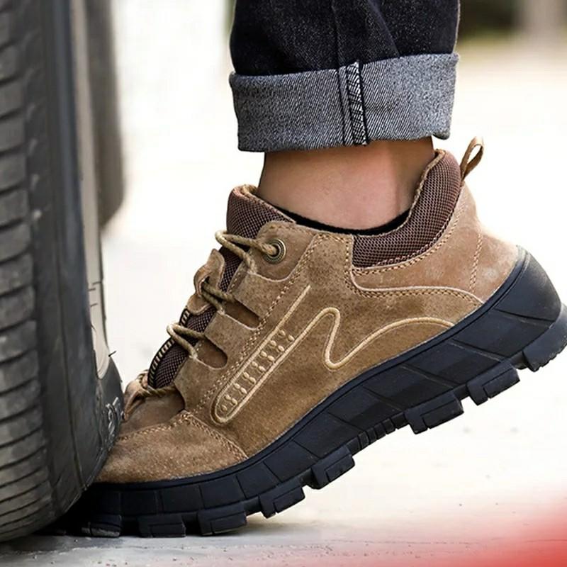 Men Safety Shoes with Metal Toe Work Boots with Steel Toe