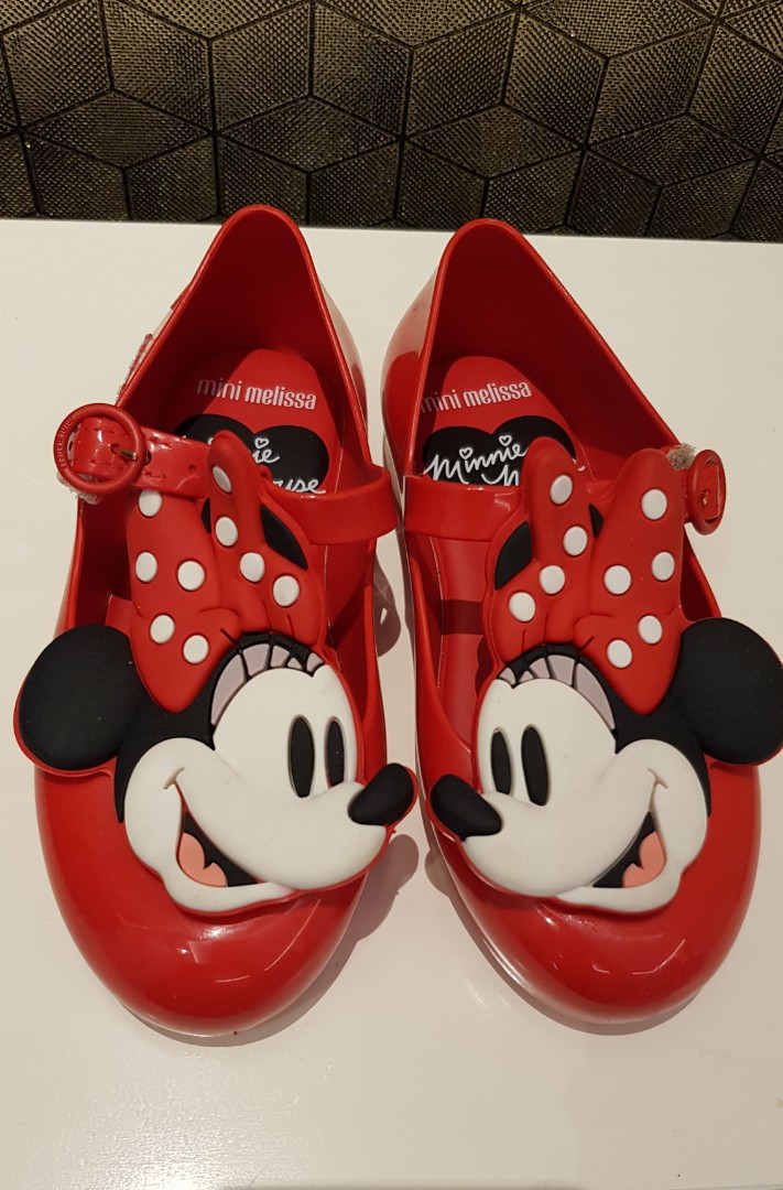 mini melissa red shoes