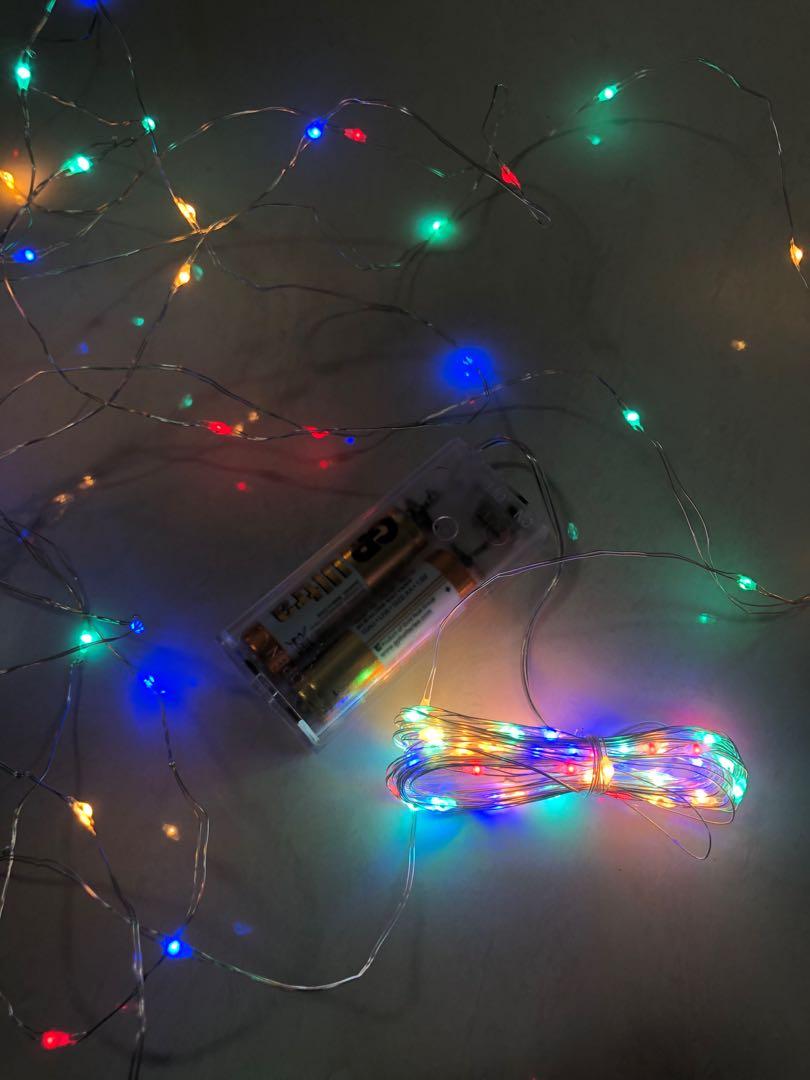 multicolor fairy lights battery operated