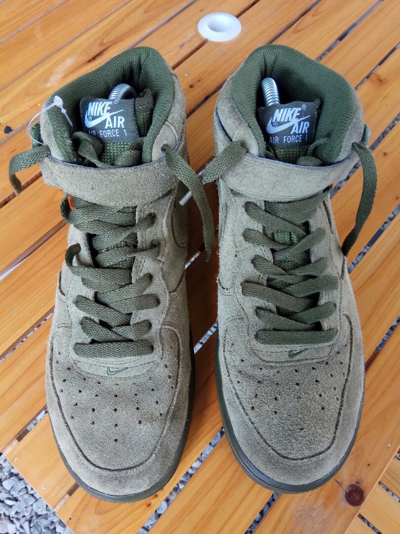 Army green air force ones high sale
