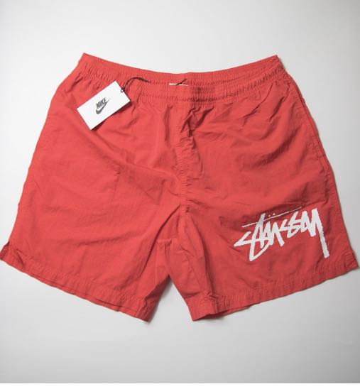 Red stussy shorts hot sale