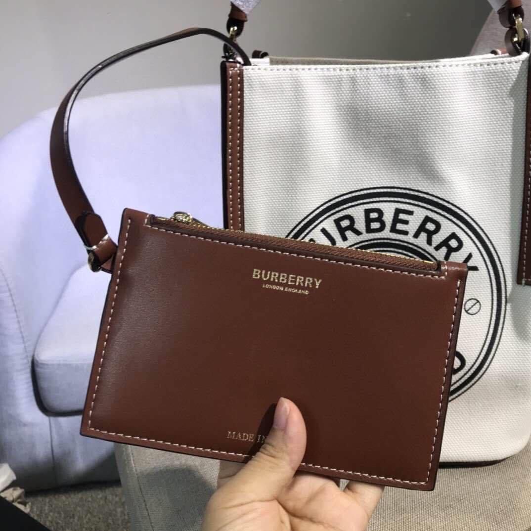 burberry small penny logo tote bag
