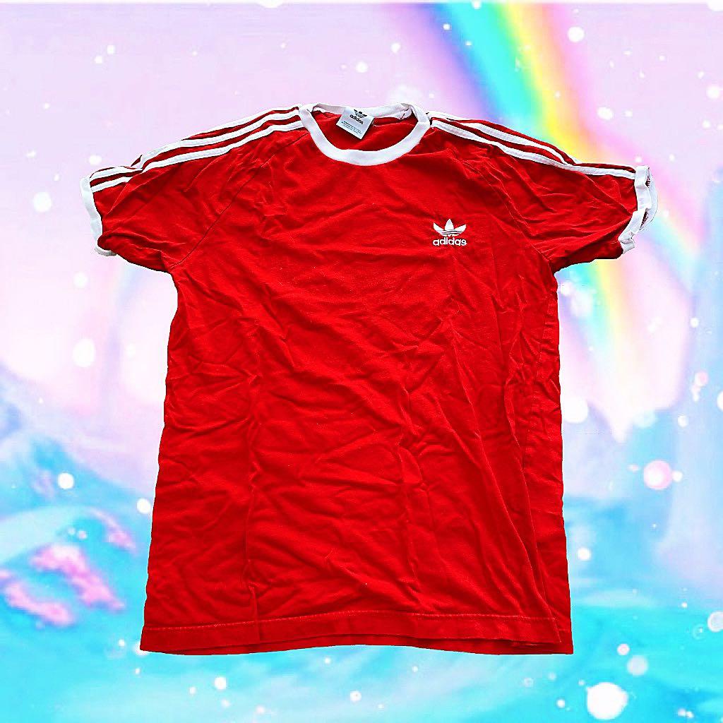 red adidas tops