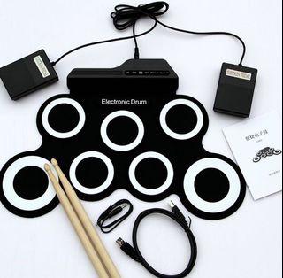 Portable digital Electronics Drum pads 7 silicone pads