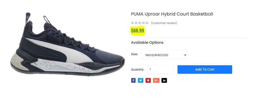 puma shoes price 12000