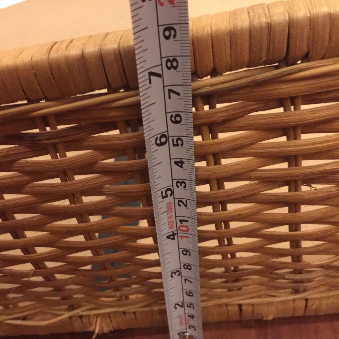 IKEA Degernes Under bed storage wicker box with linen cover, Furniture