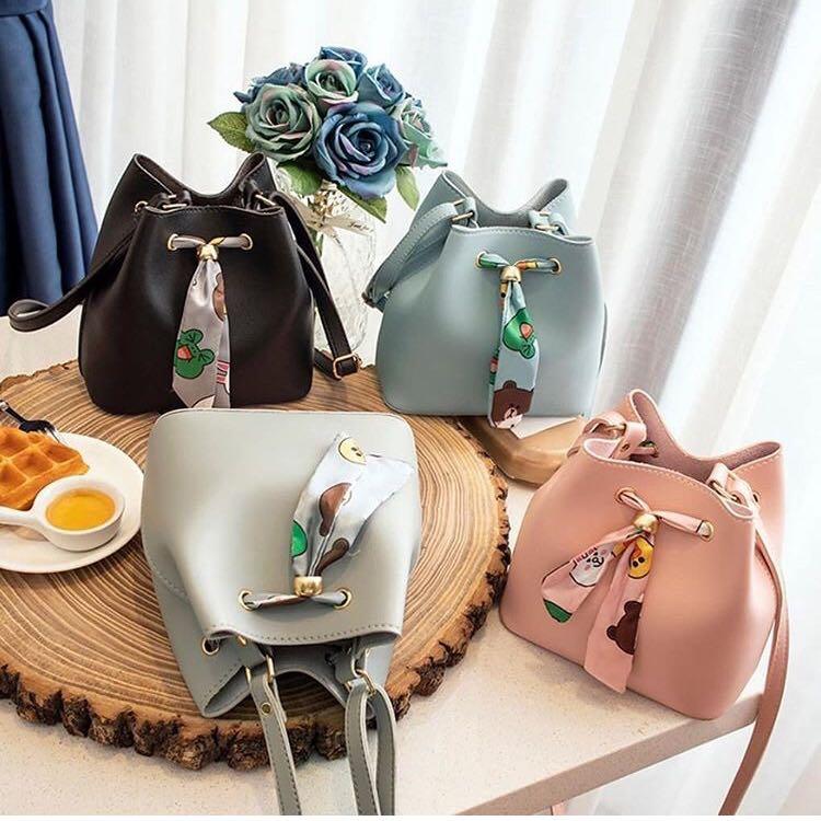 Bucket backpack deals purse