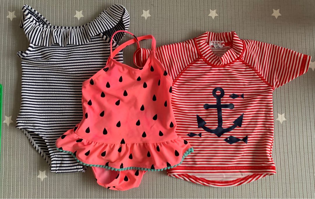 Set of 3 Baby Swimwear (Seed Heritage & Plum Australia), Babies & Kids, Babies & Kids Fashion on