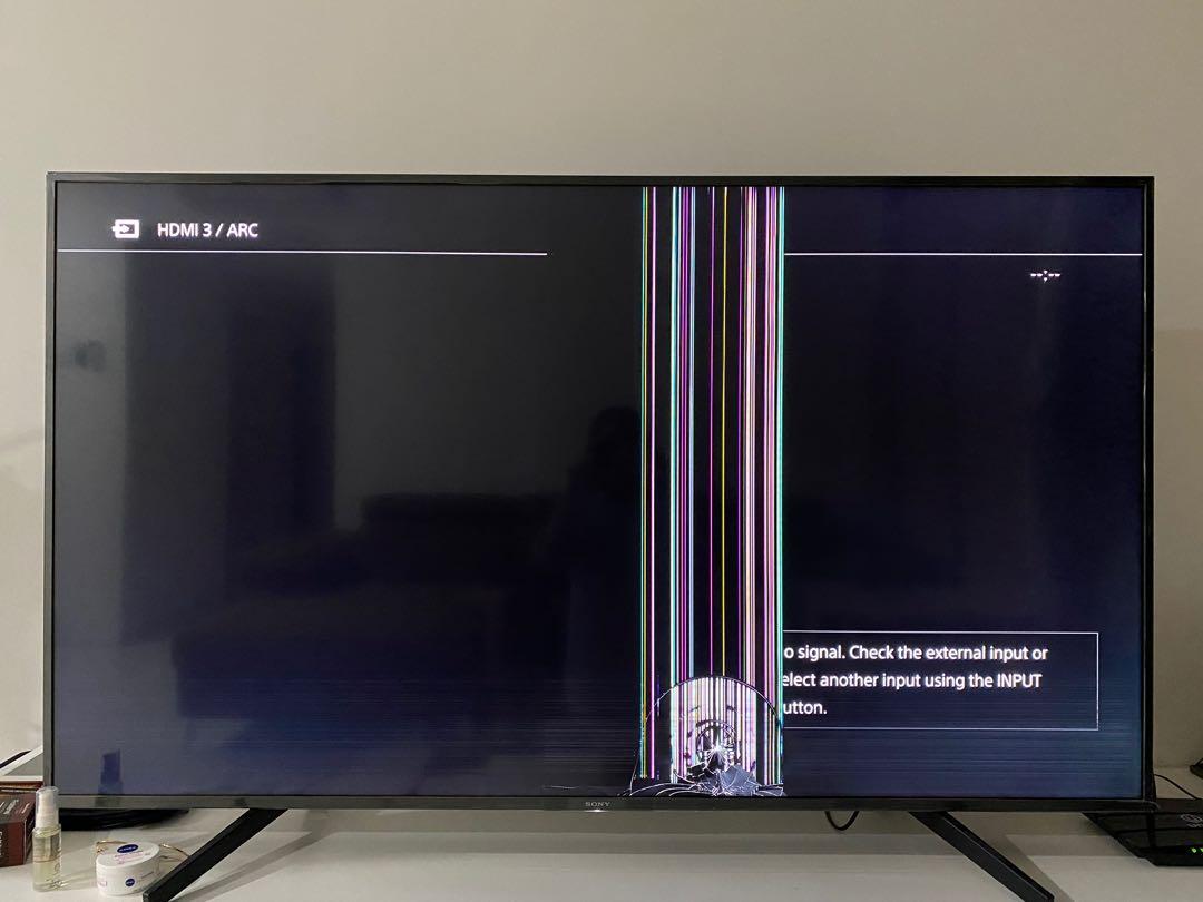 SONY 65 inch TV Screen Pecah, TV & Home Appliances, TV & Entertainment