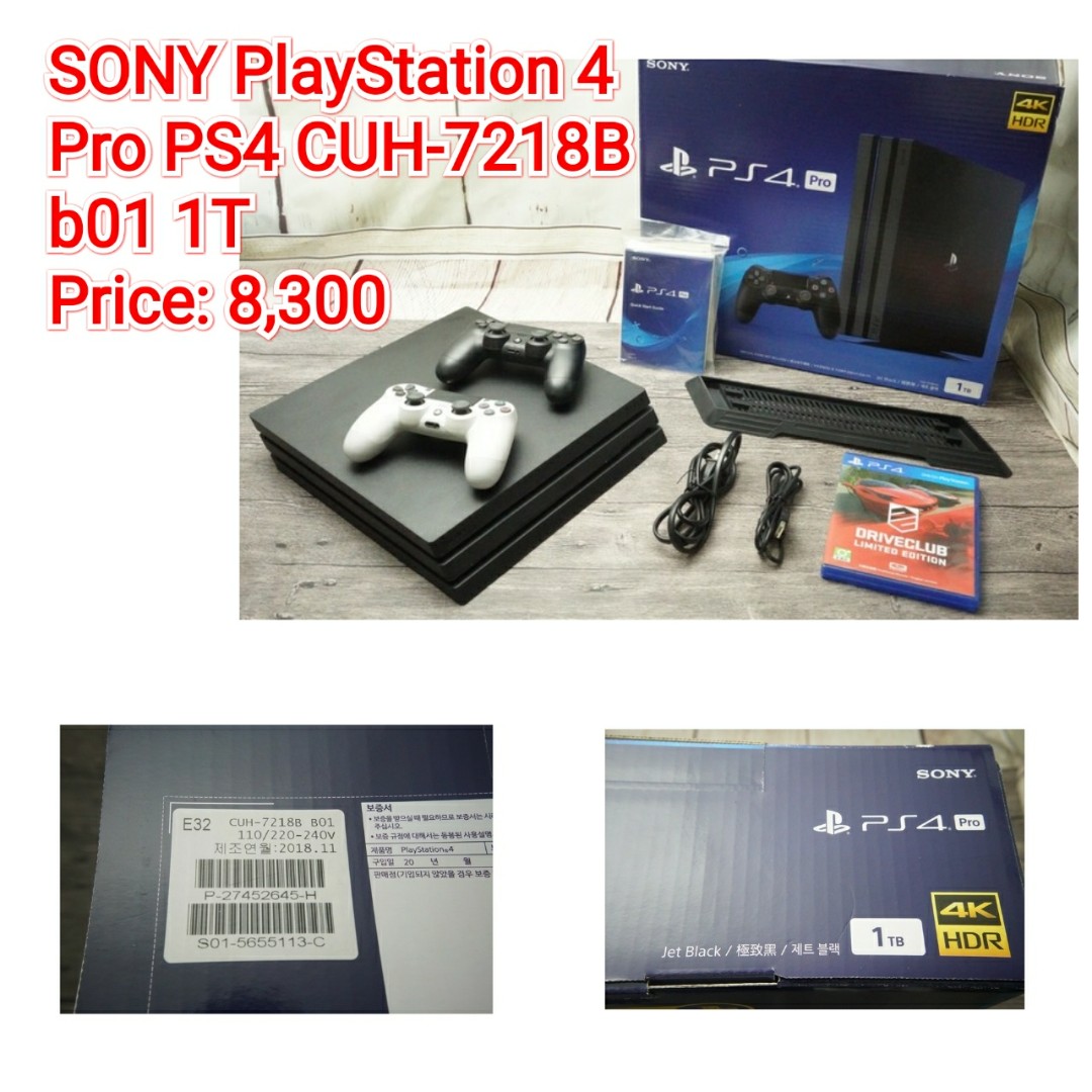 SONY PlayStation 4 Pro PS4 1TB, 電玩遊戲, 電子遊戲機, PlayStation