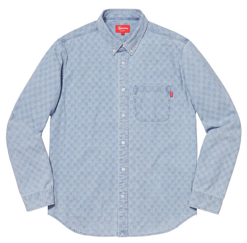 supreme checkered denim shirt