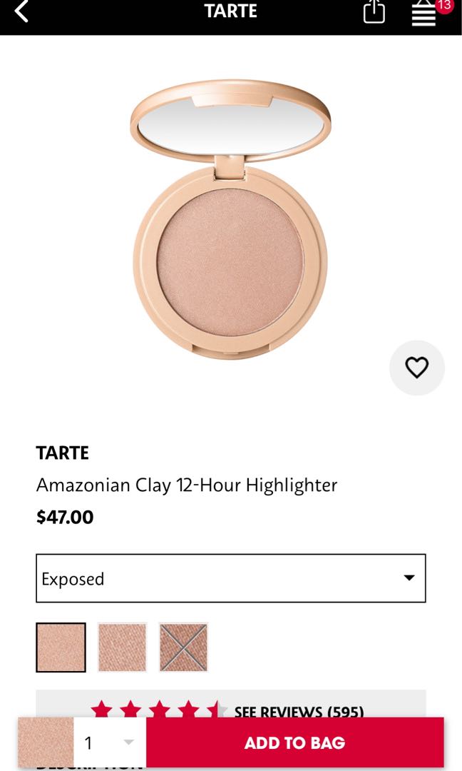 tarte exposed highlighter