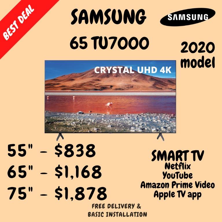 65 Samsung 65tu7000 New 2020 Model Crystal Uhd 4k Smart Tv Home Appliances Tvs Entertainment Systems On Carousell