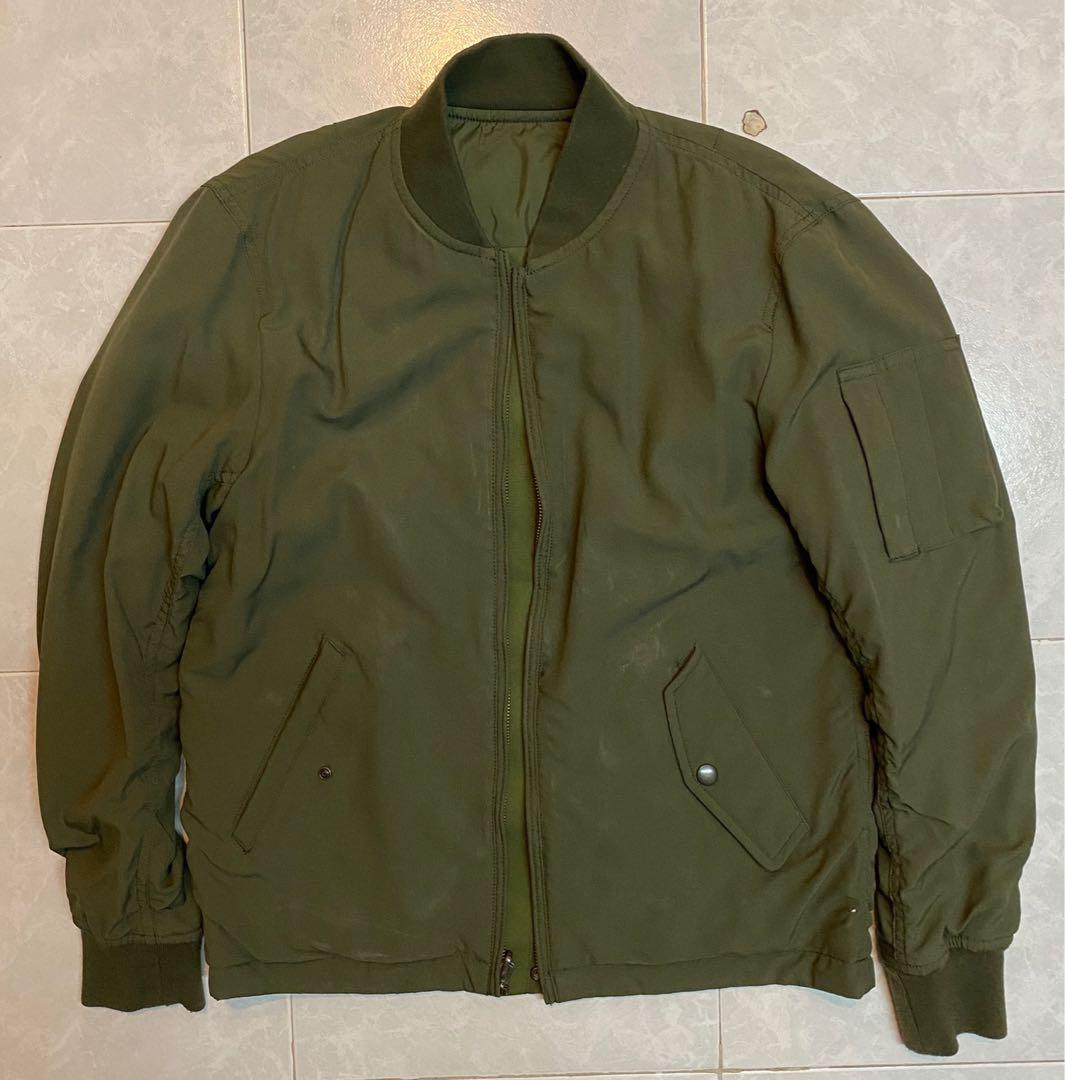 日牌Journal Standard 綠色MA-1 reversible Jacket, 男裝, 外套及戶外