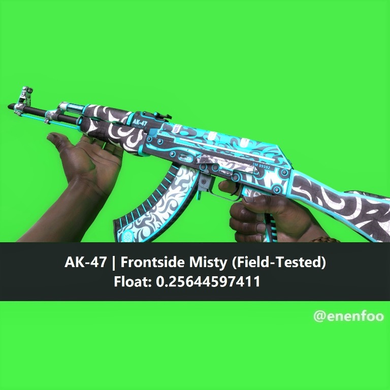 Ak 47 Frontside Misty Ft Field Tested Csgo Skins Knife Stattrak Blue Skin Toys Games Video Gaming In Game Products On Carousell - roblox ak 47 gear id